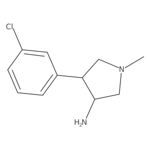 4-(3-Chlorophenyl)-1-methylpyrrolidin-3-amine Structure