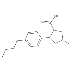 1-Methyl-4-(4-propoxyphenyl)pyrrolidine-3-carboxylic acid Structure