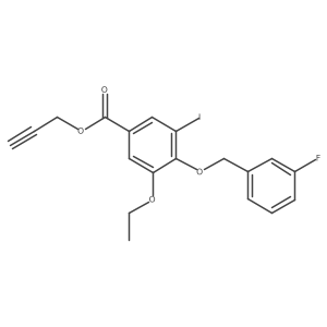 Prop-2-yn-1-yl 3-ethoxy-4-((3-fluorobenzyl)oxy)-5-iodobenzoate Structure