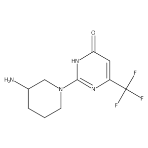 2-(3-Aminopiperidin-1-yl)-6-(trifluoromethyl)pyrimidin-4(3H)-one结构式