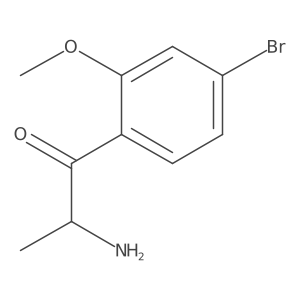 2-Amino-1-(4-bromo-2-methoxyphenyl)propan-1-one结构式