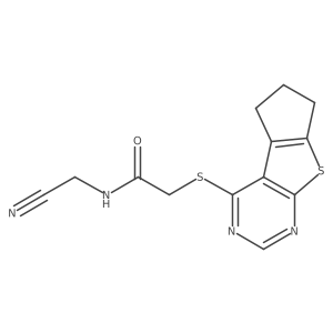 N-(cyanomethyl)-2-{7-thia-9,11-diazatricyclo[6.4.0.0^{2,6}]dodeca-1(12),2(6),8,10-tetraen-12-ylsulfanyl}acetamide结构式