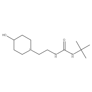 1-(Tert-butyl)-3-(2-(4-hydroxypiperidin-1-yl)ethyl)urea Structure