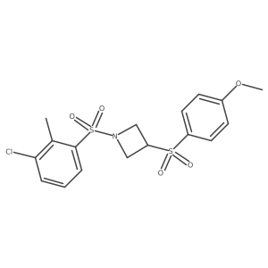 1-((3-Chloro-2-methylphenyl)sulfonyl)-3-((4-methoxyphenyl)sulfonyl)azetidine Structure