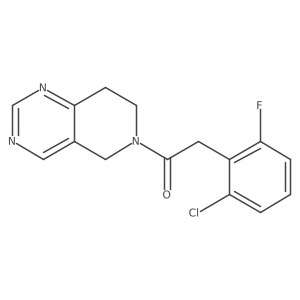 2-(2-chloro-6-fluorophenyl)-1-(7,8-dihydropyrido[4,3-d]pyrimidin-6(5H)-yl)ethanone结构式