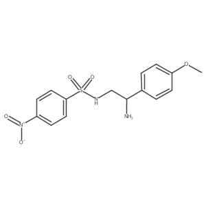 N-[2-amino-2-(4-methoxyphenyl)ethyl]-4-nitrobenzene-1-sulfonamide结构式