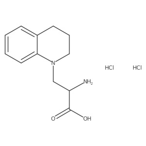 2-Amino-3-(1,2,3,4-tetrahydroquinolin-1-yl)propanoic acid dihydrochloride结构式