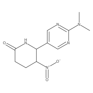 6-[2-(Dimethylamino)pyrimidin-5-yl]-5-nitropiperidin-2-one Structure