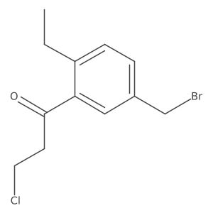 1-(5-(Bromomethyl)-2-ethylphenyl)-3-chloropropan-1-one结构式