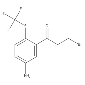 1-(5-Amino-2-(trifluoromethylthio)phenyl)-3-bromopropan-1-one Structure