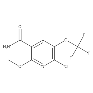 6-chloro-2-methoxy-5-(trifluoromethoxy)pyridine-3-carboxamide结构式