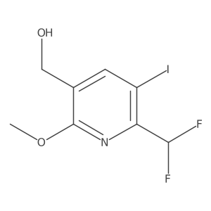 2-(Difluoromethyl)-3-iodo-6-methoxypyridine-5-methanol结构式