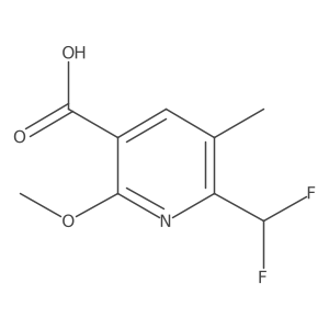 2-(Difluoromethyl)-6-methoxy-3-methylpyridine-5-carboxylic acid结构式