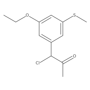 1-Chloro-1-(3-ethoxy-5-(methylthio)phenyl)propan-2-one结构式