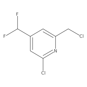 2-Chloro-6-(chloromethyl)-4-(difluoromethyl)pyridine结构式