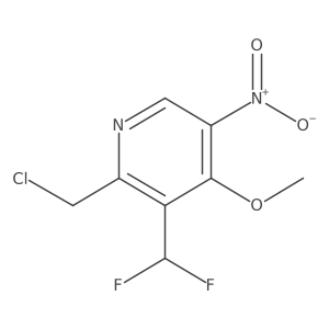 2-(Chloromethyl)-3-(difluoromethyl)-4-methoxy-5-nitropyridine结构式