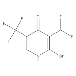 2-Bromo-3-(difluoromethyl)-5-(trifluoromethyl)pyridin-4-ol Structure