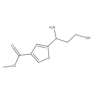 Methyl 5-(1-amino-3-hydroxypropyl)thiophene-3-carboxylate Structure