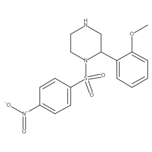 2-(2-Methoxyphenyl)-1-(4-nitrobenzenesulfonyl)piperazine Structure