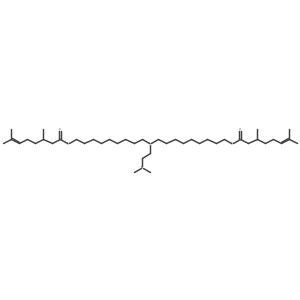((2-(Dimethylamino)ethyl)azanediyl)bis(nonane-9,1-diyl) bis(3,7-dimethyloct-6-enoate) Structure