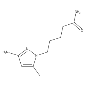 5-(3-amino-5-methyl-1H-pyrazol-1-yl)pentanamide Structure