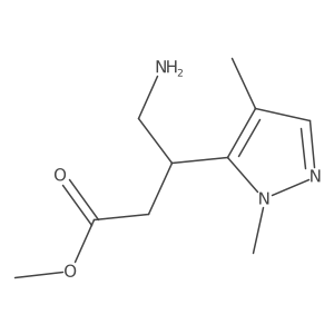methyl 4-amino-3-(1,4-dimethyl-1H-pyrazol-5-yl)butanoate Structure