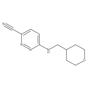 6-{[(Oxan-4-yl)methyl]amino}pyridazine-3-carbonitrile Structure