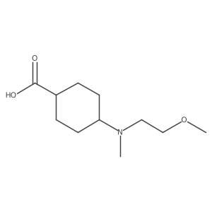 4-((2-Methoxyethyl)(methyl)amino)cyclohexane-1-carboxylic acid结构式