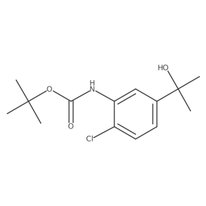tert-butyl N-[2-chloro-5-(2-hydroxypropan-2-yl)phenyl]carbamate结构式