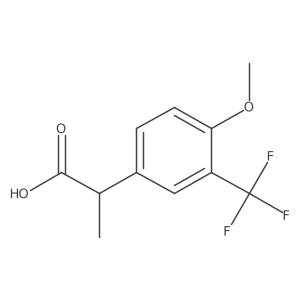 2-[4-Methoxy-3-(trifluoromethyl)phenyl]propanoic acid结构式