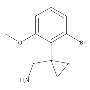 [1-(2-Bromo-6-methoxyphenyl)cyclopropyl]methanamine Structure