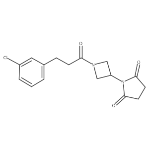 1-{1-[3-(3-Chlorophenyl)propanoyl]azetidin-3-yl}pyrrolidine-2,5-dione结构式
