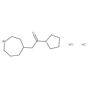 2-(Azepan-4-yl)-1-(pyrrolidin-1-yl)ethan-1-one dihydrochloride结构式