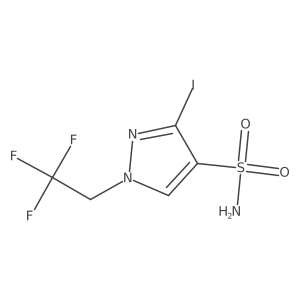 3-Iodo-1-(2,2,2-trifluoroethyl)pyrazole-4-sulfonamide Structure