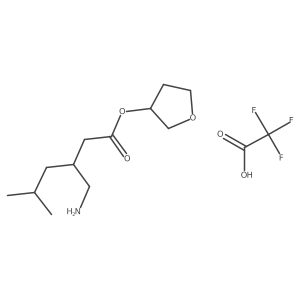 oxolan-3-yl (3S)-3-(aminomethyl)-5-methylhexanoate,trifluoroacetic acid结构式