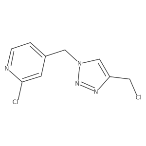 2-chloro-4-((4-(chloromethyl)-1H-1,2,3-triazol-1-yl)methyl)pyridine结构式