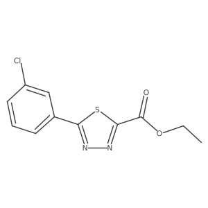 Ethyl 5-(3-chlorophenyl)-1,3,4-thiadiazole-2-carboxylate Structure