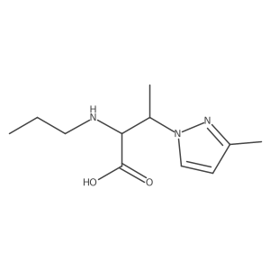 3-(3-methyl-1H-pyrazol-1-yl)-2-(propylamino)butanoic acid结构式