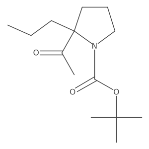 Tert-butyl 2-acetyl-2-propylpyrrolidine-1-carboxylate结构式
