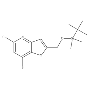 7-Bromo-5-chloro-2-[[[(1,1-dimethylethyl)dimethylsilyl]oxy]methyl]-furo[3,2-b]pyridine Structure
