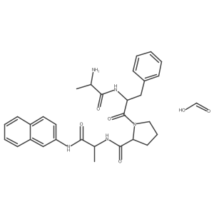 (S)-1-((S)-2-((S)-2-Aminopropanamido)-3-phenylpropanoyl)-N-((S)-1-(naphthalen-2-ylamino)-1-oxopropan-2-yl)pyrrolidine-2-carboxamide formate结构式