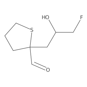 2-(3-Fluoro-2-hydroxypropyl)thiolane-2-carbaldehyde Structure