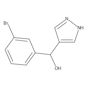 (3-bromophenyl)(1H-pyrazol-4-yl)methanol结构式