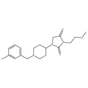1-(1-(3-Fluorobenzyl)piperidin-4-yl)-3-(2-methoxyethyl)imidazolidine-2,4-dione Structure