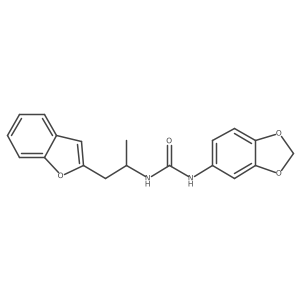 1-(Benzo[d][1,3]dioxol-5-yl)-3-(1-(benzofuran-2-yl)propan-2-yl)urea Structure