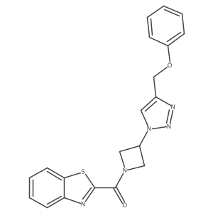 benzo[d]thiazol-2-yl(3-(4-(phenoxymethyl)-1H-1,2,3-triazol-1-yl)azetidin-1-yl)methanone Structure