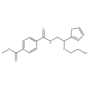 Methyl 4-((2-(2-hydroxyethoxy)-2-(thiophen-2-yl)ethyl)carbamoyl)benzoate Structure