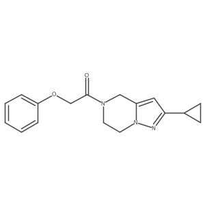 1-(2-cyclopropyl-6,7-dihydropyrazolo[1,5-a]pyrazin-5(4H)-yl)-2-phenoxyethanone结构式