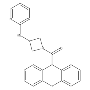 (3-(pyrimidin-2-ylamino)azetidin-1-yl)(9H-xanthen-9-yl)methanone Structure