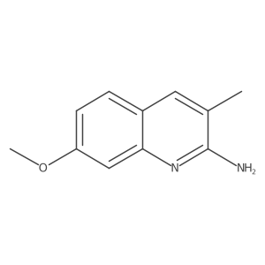 7-Methoxy-3-methyl-2-quinolinamine结构式